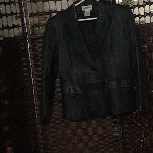 BLACK 100% LEATHER JACKET